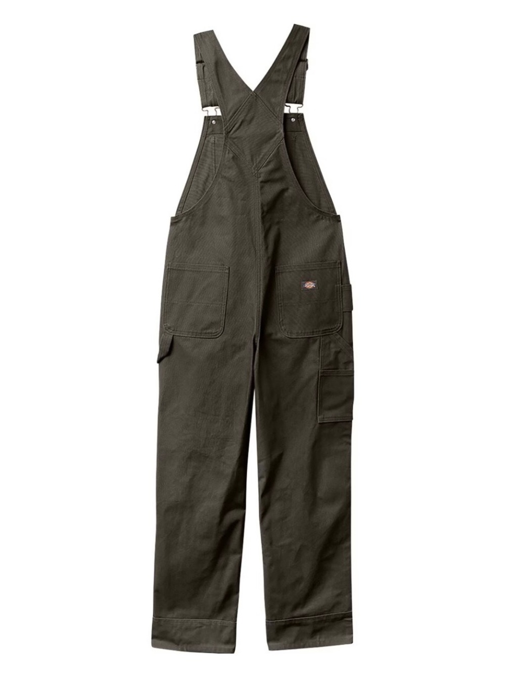 Dickies Moss Green Relaxed Bibs Utility Overalls Jumpsuit - Picture 3 of 5